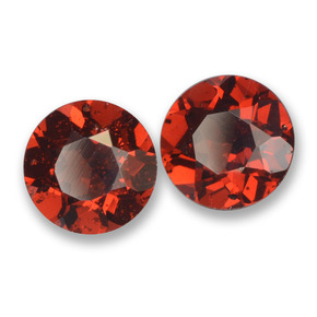Pedras preciosas de granada piropo vermelho natural de 2,04 ct, corte redondo, VS