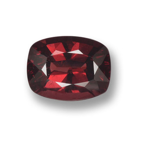 Granada Piropo Vermelho Natural 2.87ct, Almofada cortada, VS