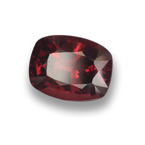 Granada Piropo Vermelho Natural 2.87ct, Almofada cortada, VS