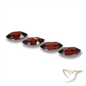 Pedras preciosas de Granada Piropo Vermelho escuro natural de 8.33 ct, Marquesa, VVS-VS