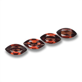 Pedras preciosas de granada piropo vermelho natural de 6,33 ct, marquise, VVS