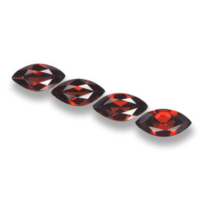Pedras preciosas de granada piropo vermelho natural de 6,89 ct, marquise, VVS