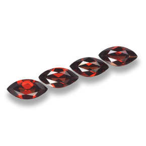 Pedras preciosas de granada piropo vermelho natural de 6,89 ct, marquise, VVS