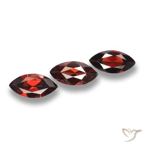 Pedras preciosas de Granada Piropo Vermelho escuro natural de 5.23 ct, Marquesa, VVS-VS