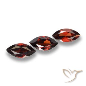 Pedras preciosas de Granada Piropo Vermelho escuro natural de 5.73 ct, Marquesa, VVS-VS