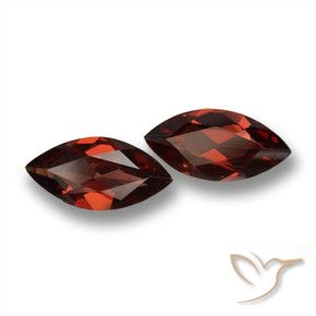 Pedras preciosas de Granada Piropo Vermelho escuro natural de 3.31 ct, Marquesa, VVS-VS