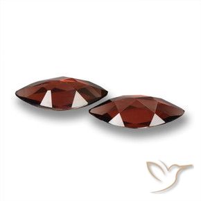 Pedras preciosas de Granada Piropo Vermelho escuro natural de 3.31 ct, Marquesa, VVS-VS