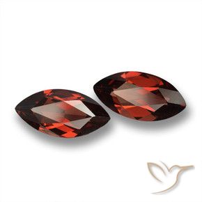 Pedras preciosas de Granada Piropo Merlot tinto natural de 3.96 ct, Marquesa, VVS-VS