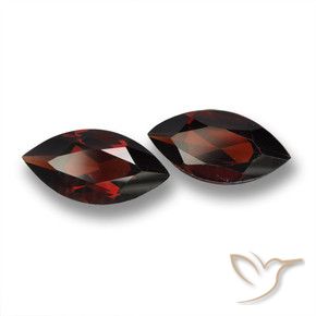 Pedras preciosas de Granada Piropo Vermelho escuro natural de 3.75 ct, Marquesa, VVS-VS