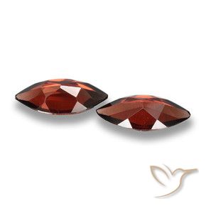 Pedras preciosas de Granada Piropo Vermelho escuro natural de 3.43 ct, Marquesa, VVS-VS