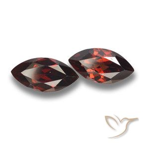 Pedras preciosas de Granada Piropo Vermelho escuro natural de 4.15 ct, Marquesa, VVS-VS