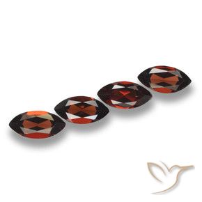 Pedras preciosas de Granada Piropo Vermelho escuro natural de 8.37 ct, Marquesa, VVS-VS