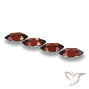Pedras preciosas de Granada Piropo Vermelho escuro natural de 8.37 ct, Marquesa, VVS-VS