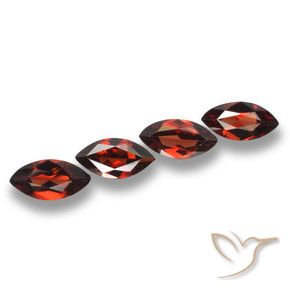 Pedras preciosas de Granada Piropo Vermelho escuro natural de 7.48 ct, Marquesa, VVS-VS
