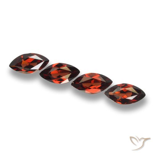 7.44ctw Natural vermelho médio Granada Piropo, Marquesa, VVS-VS
