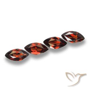 Pedras preciosas de Granada Piropo vermelho médio natural de 7.44 ct, Marquesa, VVS-VS