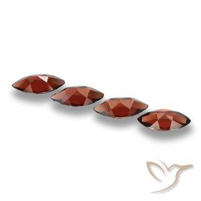 Pedras preciosas de Granada Piropo vermelho médio natural de 7.44 ct, Marquesa, VVS-VS