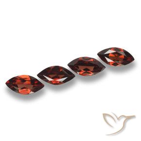 Pedras preciosas de Granada Piropo Vermelho escuro natural de 7.46 ct, Marquesa, VVS-VS