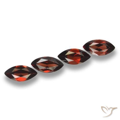 Pedras preciosas de Granada Piropo Vermelho escuro natural de 8.02 ct, Marquesa, VVS-VS