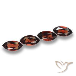 Pedras preciosas de Granada Piropo Vermelho escuro natural de 8.24 ct, Marquesa, VVS-VS