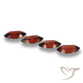 Pedras preciosas de Granada Piropo Vermelho escuro natural de 8.24 ct, Marquesa, VVS-VS