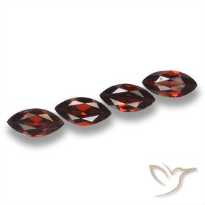 Pedras preciosas de Granada Piropo Vermelho escuro natural de 7.36 ct, Marquesa, VVS-VS
