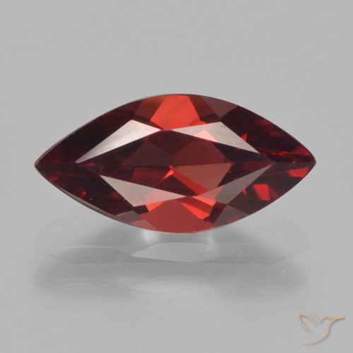 1.90ct Natural Vermelho escuro Granada Piropo, Marquesa, VVS-VS