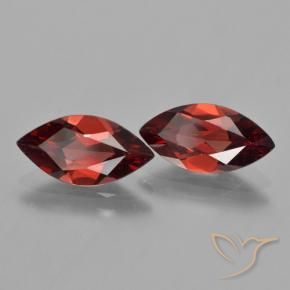 Pedras preciosas de Granada Piropo Vermelho Sangue Profundo natural de 3.65 ct, Marquesa, VVS-VS