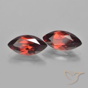 Pedras preciosas de Granada Piropo Vermelho Sangue Profundo natural de 4.38 ct, Marquesa, VVS-VS