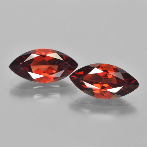 Pedras preciosas de Granada Piropo vermelho médio natural de 3.86 ct, Marquesa, VVS-VS