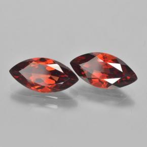 Pedras preciosas de Granada Piropo vermelho médio natural de 3.86 ct, Marquesa, VVS-VS