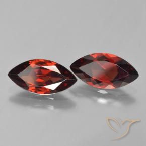 Pedras preciosas de Granada Piropo Vermelho escuro natural de 3.67 ct, Marquesa, VVS-VS