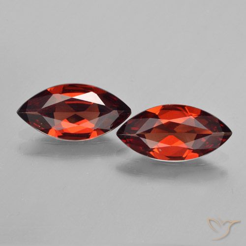 3.12ctw Natural Vermelho escuro Granada Piropo, Marquesa, VVS-VS