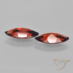 Pedras preciosas de Granada Piropo Vermelho escuro natural de 3.12 ct, Marquesa, VVS-VS