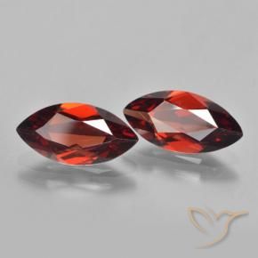 Pedras preciosas de Granada Piropo Vermelho escuro natural de 3.55 ct, Marquesa, VVS-VS