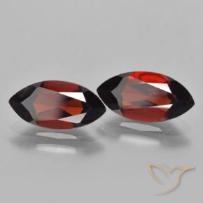 Pedras preciosas de Granada Piropo Vermelho escuro natural de 4.28 ct, Marquesa, VVS-VS