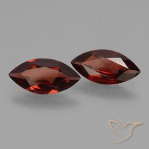 Pedras preciosas de Granada Piropo Vermelho escuro natural de 3.28 ct, Marquesa, VVS-VS