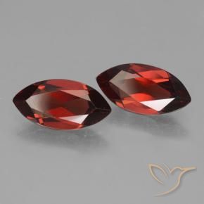 Pedras preciosas de Granada Piropo Vermelho escuro natural de 3.98 ct, Marquesa, VVS-VS