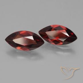 Pedras preciosas de Granada Piropo Vermelho escuro natural de 3.73 ct, Marquesa, VVS-VS