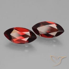 Pedras preciosas de Granada Piropo Vermelho escuro natural de 4.21 ct, Marquesa, VVS-VS