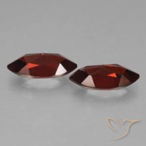 Pedras preciosas de Granada Piropo Vermelho escuro natural de 4.21 ct, Marquesa, VVS-VS