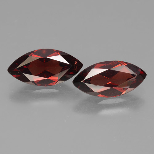 Pedras preciosas de granada piropo vermelho natural de 4,04 ct, marquise, VS