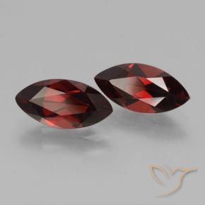 Pedras preciosas de Granada Piropo Vermelho escuro natural de 4.28 ct, Marquesa, VVS-VS