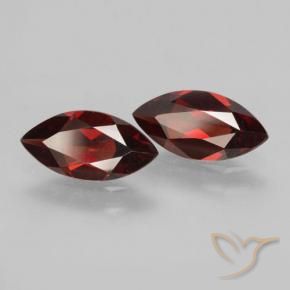 Pedras preciosas de Granada Piropo Vermelho escuro natural de 3.64 ct, Marquesa, VVS-VS