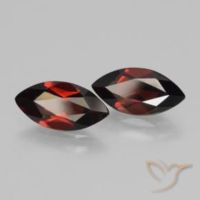 Pedras preciosas de Granada Piropo Vermelho escuro natural de 3.96 ct, Marquesa, VVS-VS