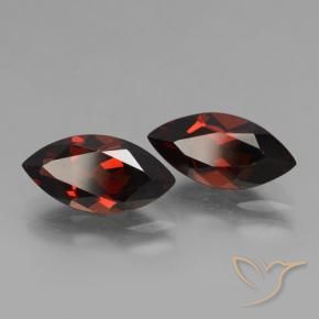 Pedras preciosas de Granada Piropo Sangria Tinto natural de 4.09 ct, Marquesa, VVS-VS