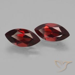 Pedras preciosas de Granada Piropo Vermelho escuro natural de 4.33 ct, Marquesa, VVS-VS