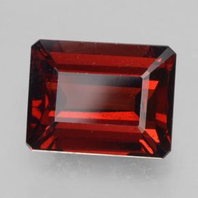 Granada piropo vermelho natural 3,04ct, corte esmeralda, VS