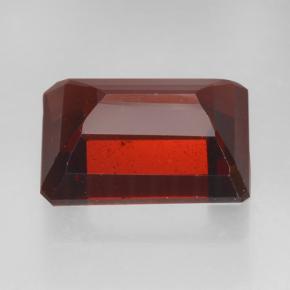 Granada piropo vermelho natural 3,04ct, corte esmeralda, VS