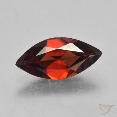 1.76ct Natural Vermelho escuro Granada Piropo, Marquesa, VVS-VS